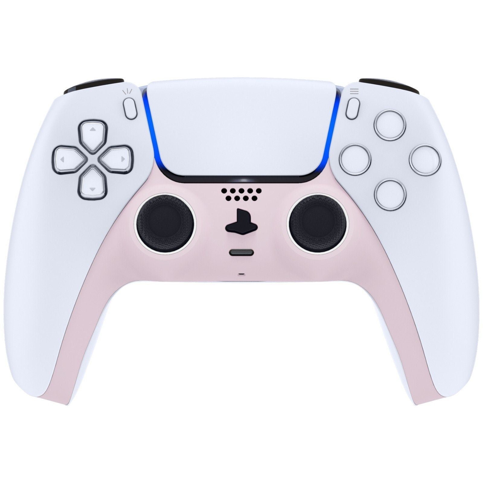 Matte UV Cherry Blossom Pink Trim Shell with Accent Rings for PS5 Controller