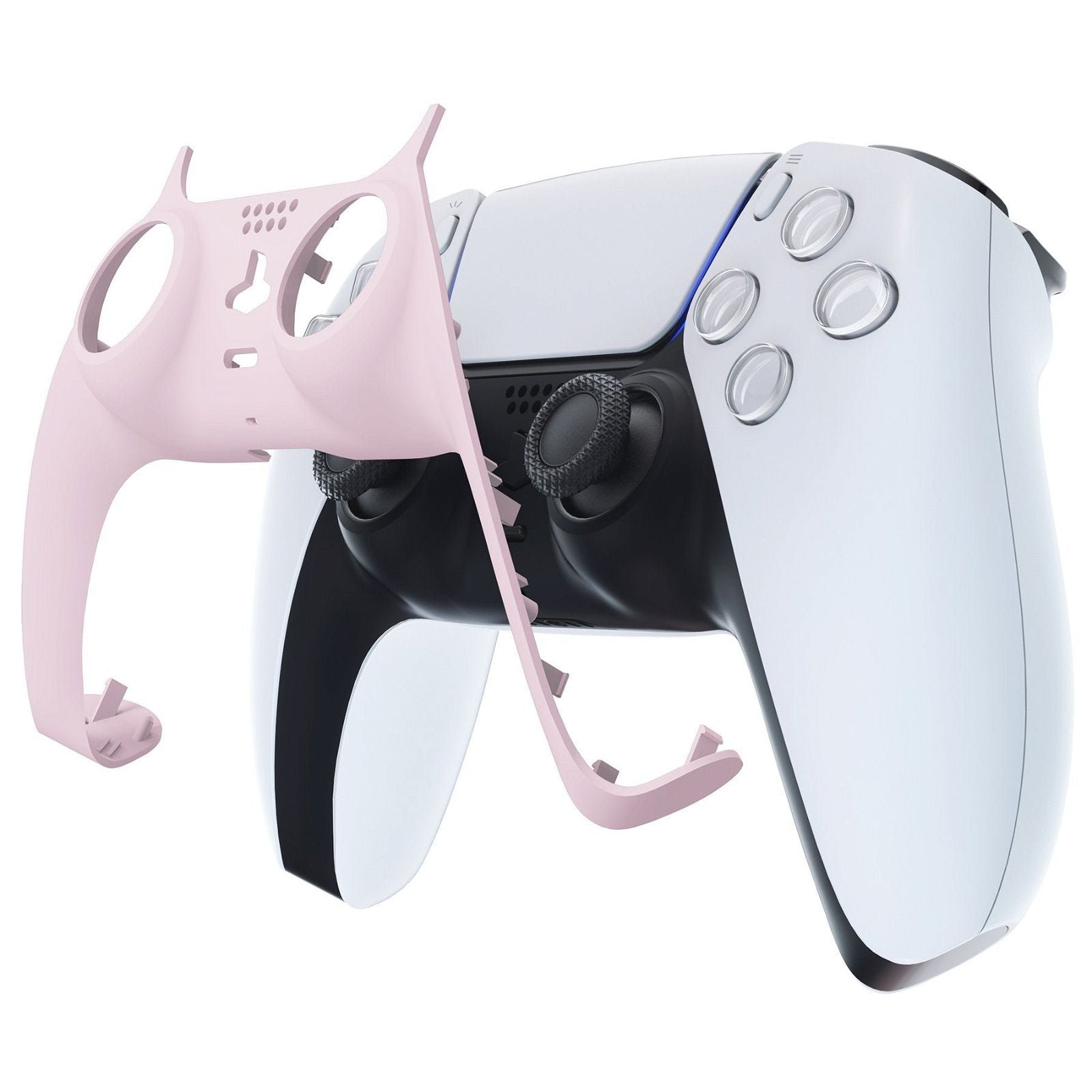 Matte UV Cherry Blossom Pink Trim Shell with Accent Rings for PS5 Controller - Image 6