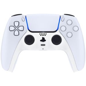 Matte UV White Trim Shell with Accent Rings for PS5 Controller
